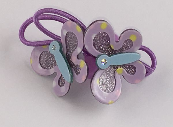 Elastics with glittery butterfly