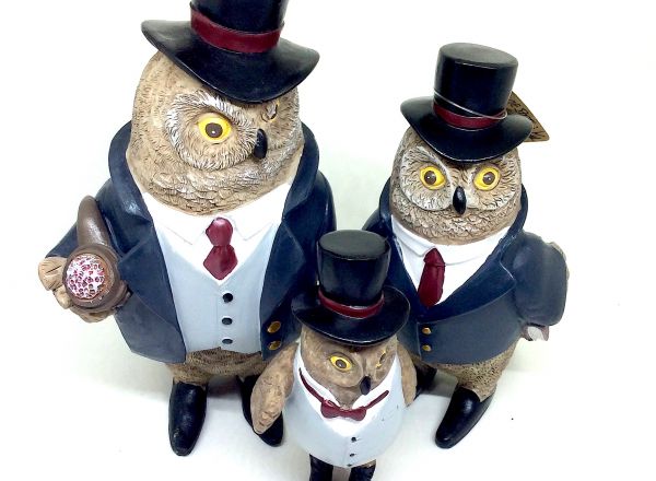 Owl ornament set