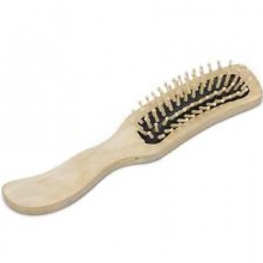 Natural wooden hair brush