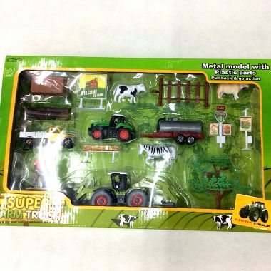 Farm trucks with animals