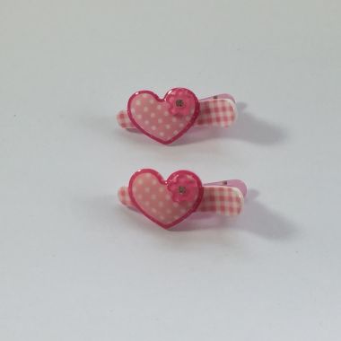 Patterned crocodile clips with patterned heart