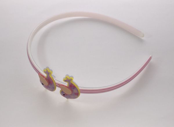 Patterned head band with 2 pcs mini bird shape