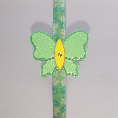 Patterned headband with butterfly shape