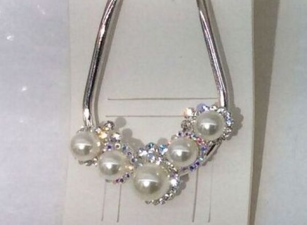Swarovski hairpin with pearls