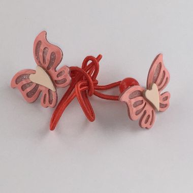 Elastic with glittery butterfly