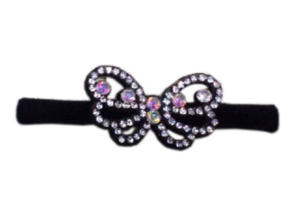 Butterfly shape elastic with stones
