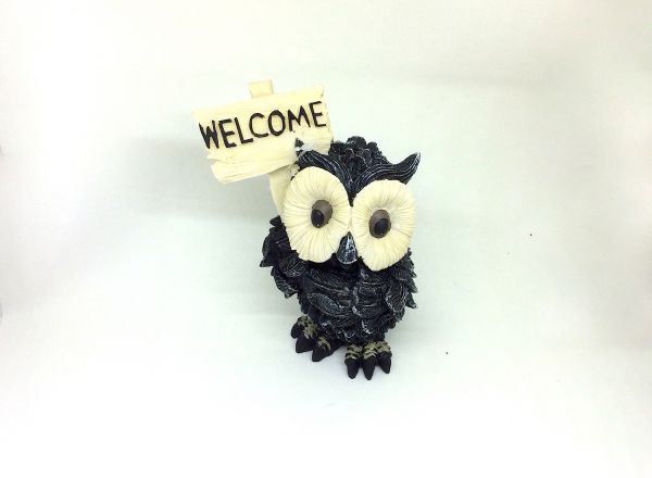 Welcome owl 15x8 cm