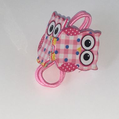 Elastic with patterned owl shape