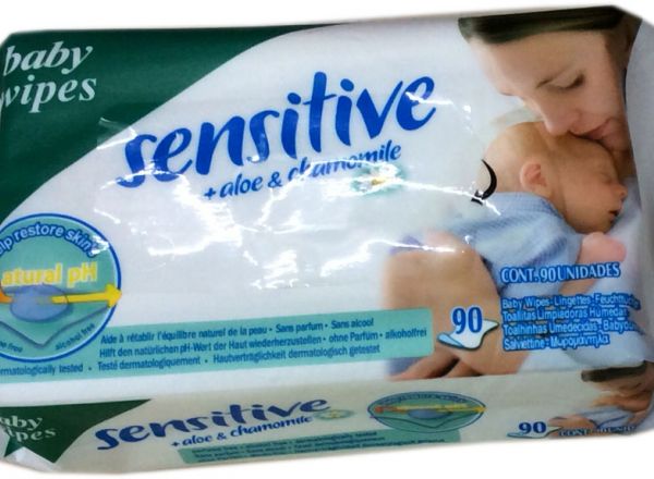 Baby wipes with aloe vera and chamomile 90 wipes