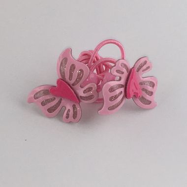 Elastic with glittery butterfly
