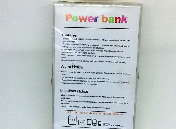 Power bank 4000mAh