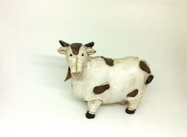 Cow ornament 12.5x13.5 cm