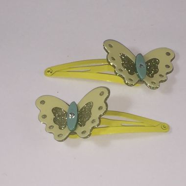 Kids snap clip with glittered butterfly shape