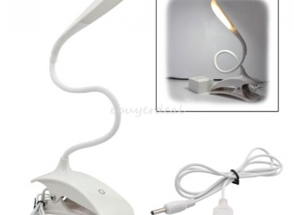 LED Light Clip On Clamp Desk Reading Lamp