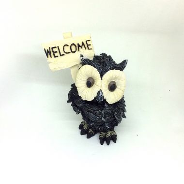 Welcome owl 15x8 cm