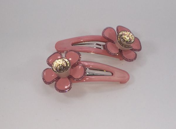 Snap clips with flower shape
