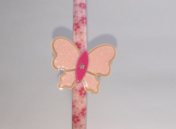 Patterned headband with butterfly shape