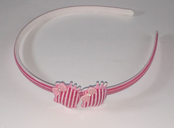 Patterned headband with 2pcs patterned cat shape