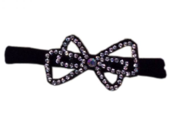 Bow shape elastic with stones