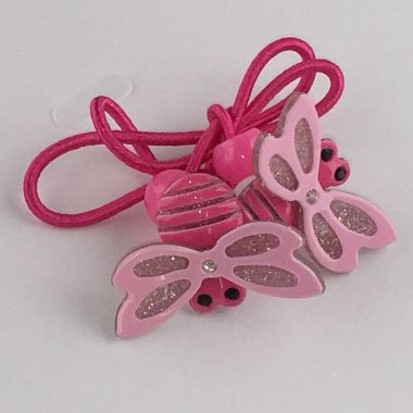 Elastic with glittery dragonfly
