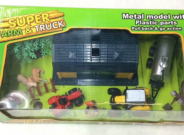 Farm truck with shed and animals