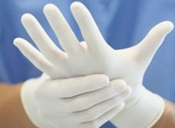Sterile latex surgical gloves