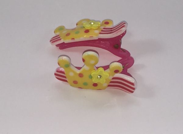 Patterned crocodile clips with patterned crown