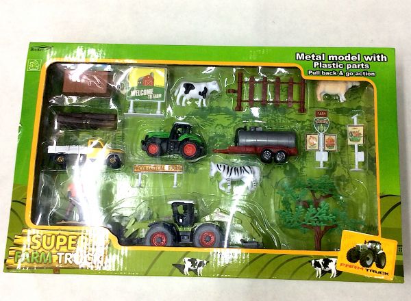 Farm trucks with animals